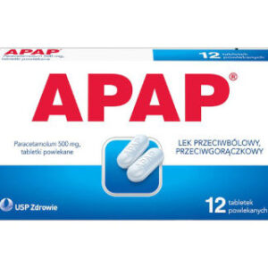 Apap tabletki przeciwbólowe powlekane 500mg paracetamolum
