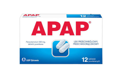 Apap tabletki przeciwbólowe powlekane 500mg paracetamolum