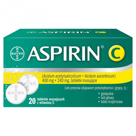Aspirin C Bayer 20 tabletek musujących