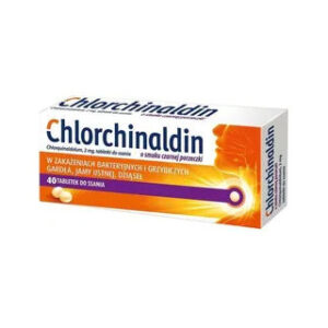 Chlorchinaldin czarna porzeczka opakowanie