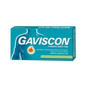 Gaviscon o smaku mięty tabletki opakowanie
