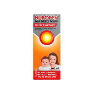 Nurofen Forte truskawkowy, zawiesina, opakowanie