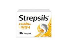 Strepsils z miodem i cytryną, Pastylki twarde Strepsils miód i cytryna opakowanie