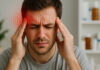 Mężczyzna z bólem głowy