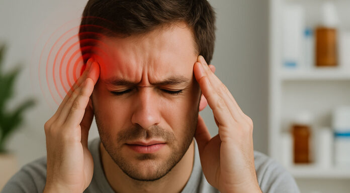 10 naturalnych i farmaceutycznych sposobów na ból głowy Mężczyzna z bólem głowy