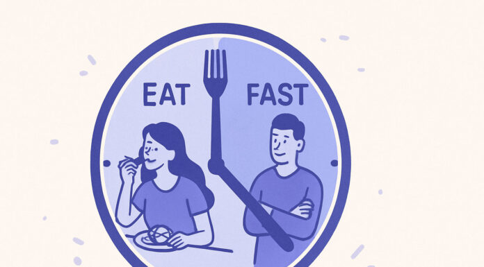 Okno żywieniowe i dieta IF (Intermittent Fasting). Od czego zacząć? Dieta IF - Intermittent fasting grafika z zegarem