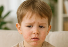 Dziecko z objawami alergii pokarmowej