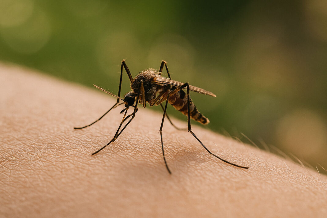 Komar gryzący człowieka