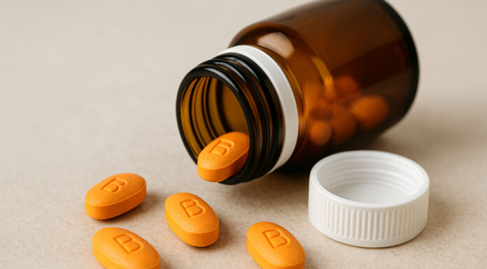 Witamina B i jej rodzaje – jak i kiedy ją suplementować? Słoik z tabletkami witaminy B do suplementacji