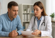 Mężczyzna po 40-tce podczas badań