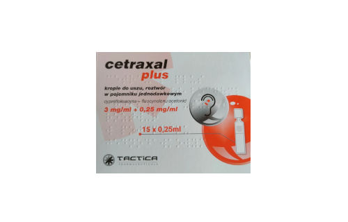 Cetraxal plus krople do uszu opakowanie