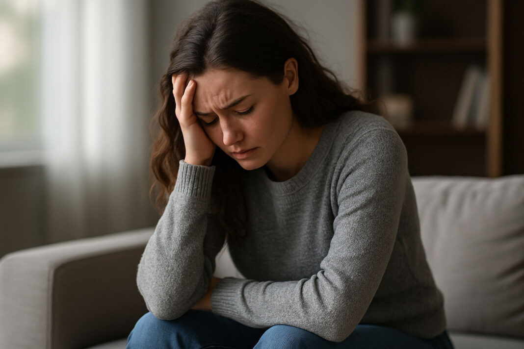 Kobieta z objawami depresji