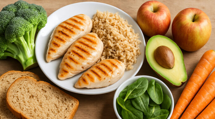 Produkty zalecane przy diecie na refluks żołądkowy - chude mięso, warzywa, awokado