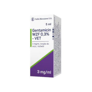 Gentamicin WZF krople do oczu 0,3% opakowanie