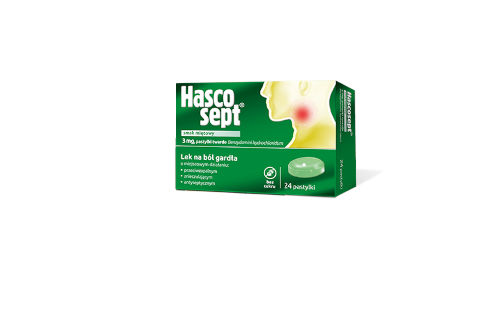 Hascosept miętowy pastylki opakowanie