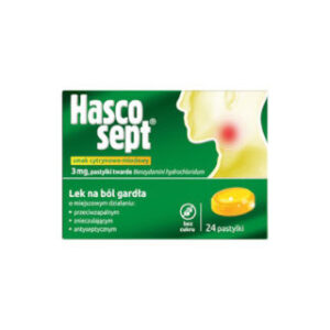 Hascosept pastylki miód i cytryna opakowanie