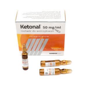 Ketonal 50mg roztwór do wstrzykiwań opakowanie