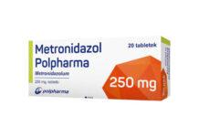 Metronidazol Polpharma, Tabletki (250 mg) Metronidazol Polpharma 250mg opakowanie