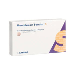 Montelukast Sandoz 5 tabletki opakowanie