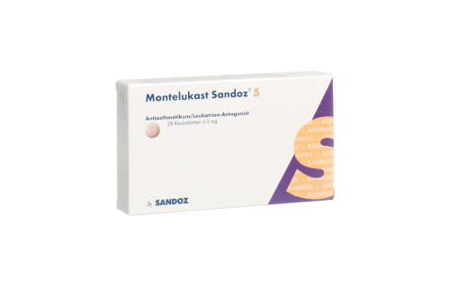 Montelukast Sandoz 5 tabletki opakowanie