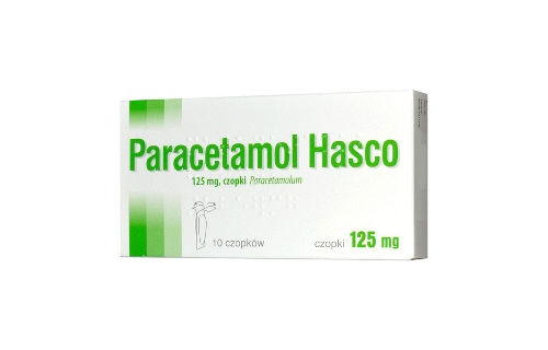 Paracetamol Hasco czopki 125mg opakowanie