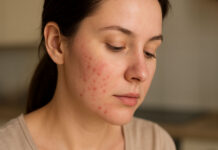 Kobieta z trądzikiem