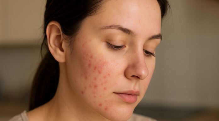 Kobieta z trądzikiem