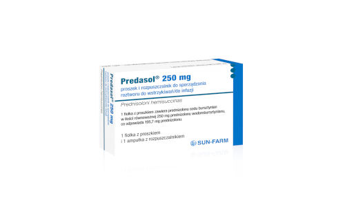 Predasol 250mg proszek i rozpuszczalnik opakowanie