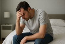 Zmartwiony Mężczyzna w kontekście problemów z erekcją