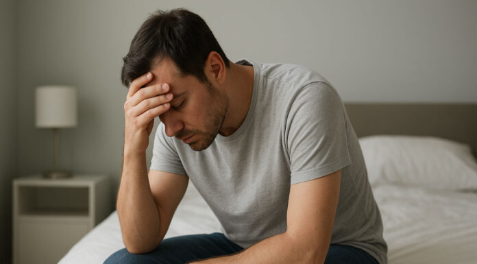 Zaburzenia erekcji – przyczyny i skuteczne metody leczenia Zmartwiony Mężczyzna w kontekście problemów z erekcją