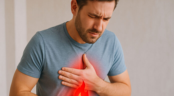 Refluks żołądkowy, poznaj objawy, przyczyny i sposoby leczenia Mężczyzna z refluksem żołądkowym