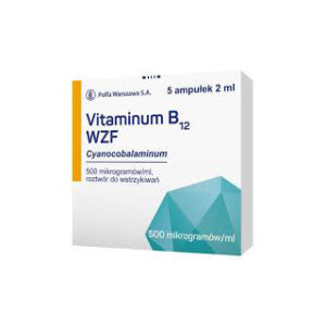 Vitaminum B12 WZF 500mcg opakowanie