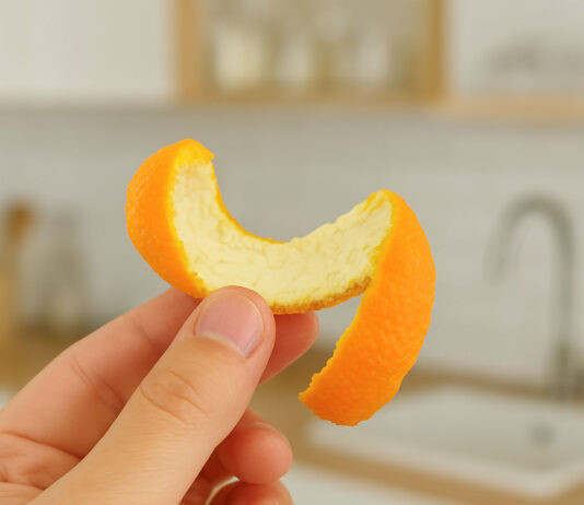 Skórka pomarańczy, zawierająca witaminę PP