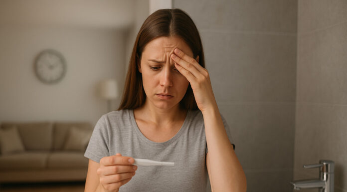 Spóźniający się okres – kiedy się martwić, a kiedy nie? Kobieta zastanwiająca się dlaczego nie ma okresu