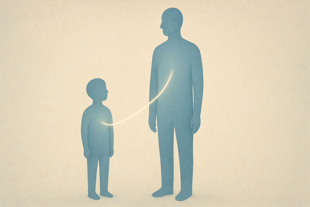 syndrom-dda Syndrom DDA - ilustracja wskazująca połączenie między dzieckiem a rodzicem