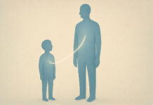 Syndrom DDA - ilustracja wskazująca połączenie między dzieckiem a rodzicem