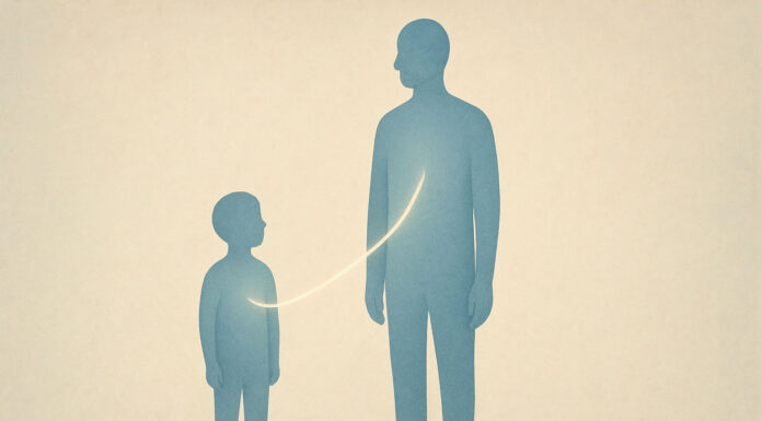 Syndrom DDA - ilustracja wskazująca połączenie między dzieckiem a rodzicem