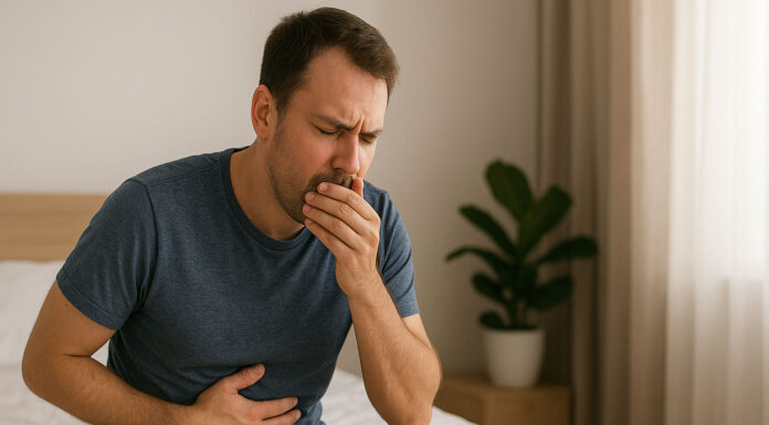 Zatrucie pokarmowe: co robić krok po kroku, by szybko wrócić do formy Mężczyzna z zatruciem pokarmowym