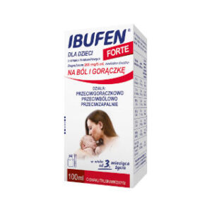 Ibufen dla dzieci FORTE o smaku truskawkowym, Zawiesina