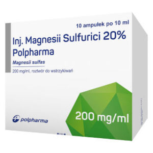 Inj. Magnesii Sulfurici 20% Polpharma, Roztwór
