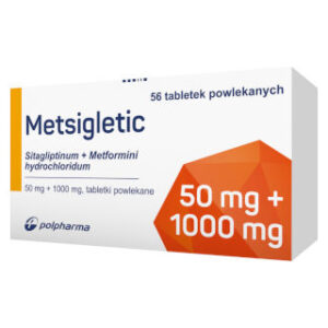 Metsigletic, Tabletki powlekane (50 mg + 1000 mg)