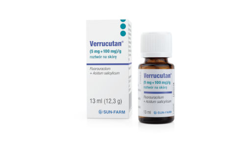 Verrucutan, Roztwór na skórę
