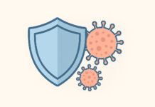 Ilustracja odporności i wirusów opryszczki i HPV