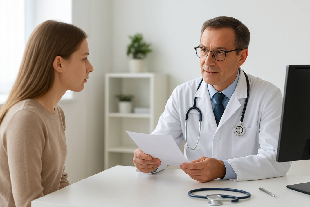 Konsultacja w gabinecie lekarskim w kontekście badania na kiłę