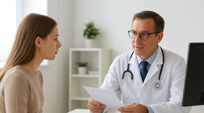 Konsultacja w gabinecie lekarskim w kontekście badania na kiłę