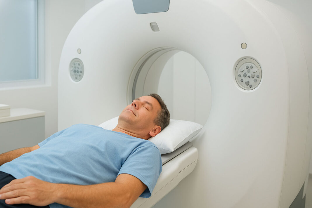 Tomografia komputerowa zatok - badanie w trakcie