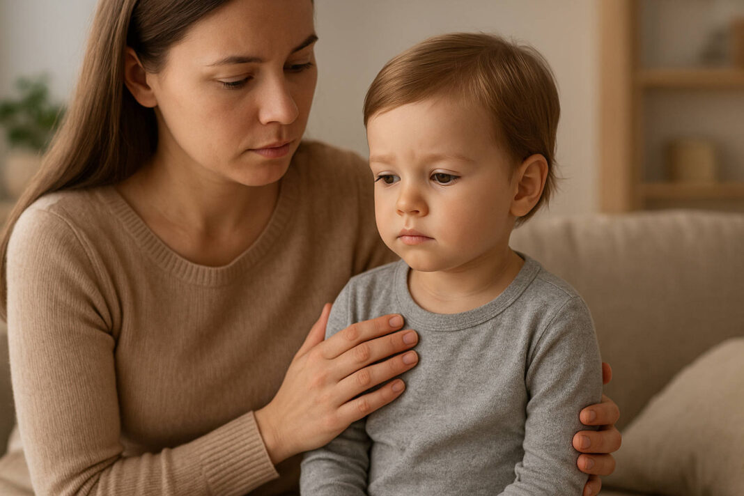 Kobieta zajmująca się dzieckiem
