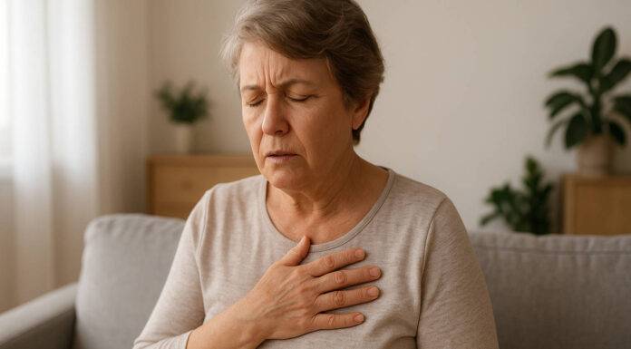 Kobieta z dusznościami