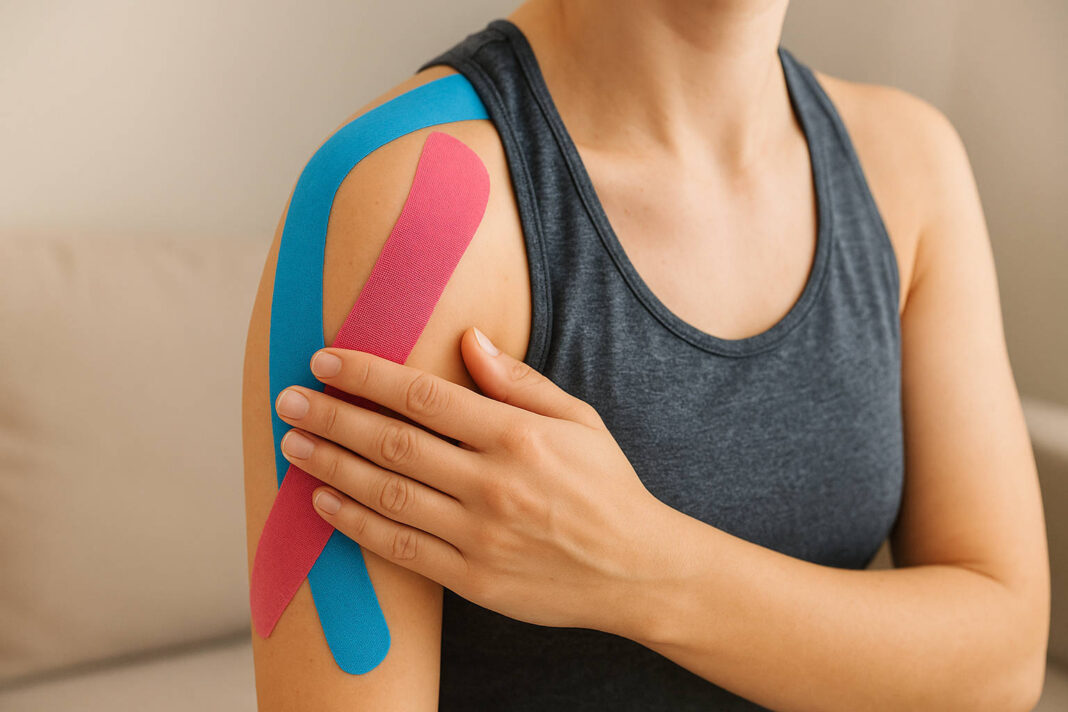 Taśmy (taping) na barku i ramieniu