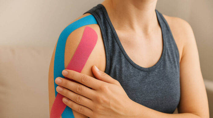 Taśmy (taping) na barku i ramieniu